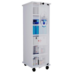 MID.YOU, MID.YOU Medizinschrank , Nilasu , Weiss , Holzwerkstoff , 5 Fächer , 31x98x35 cm , melaminharzbeschichtet,melaminharzbeschichtet,matt,Nachbildung,Nachbildung , 000657020701, VCM - Medizinschrank Arzneischrank Apothekerschrank Rollen rollbar abschließbar Nilusa, One Size, Weiss