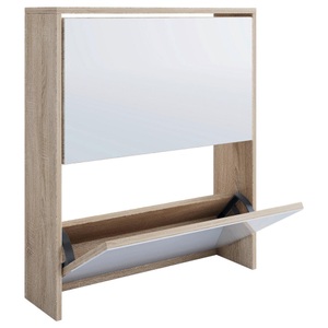 VCM, Holz Schuhschrank Schuhkommode Schuhregal Schuhständer Spiegel Stido L Holz Schuhschrank Schuhkommode Schuhregal Schuhständer Spiegel Stido L, VCM - Holz Schuhschrank Schuhkommode Schuhregal Schuhständer Spiegel Stido L, 63 CM, Bronze