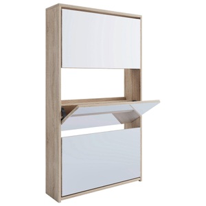 VCM, Holz Schuhschrank Schuhkommode Schuhregal Schuhständer Spiegel Stido XL Holz Schuhschrank Schuhkommode Schuhregal Schuhständer Spiegel Stido XL, VCM - Holz Schuhschrank Schuhkommode Schuhregal Schuhständer Spiegel Stido XL, 63 CM, Bronze