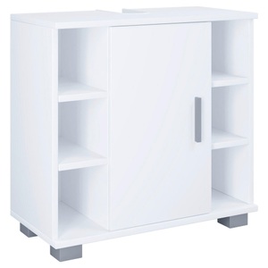 MID.YOU, MID.YOU Waschbeckenunterschrank 60/57,7/30,4 cm , Zalo M , Weiss , Kunststoff , 60x57.7x30.4 cm , melaminharzbeschichtet,Nachbildung , 000657021201, VCM - Holz Waschbeckenunterschrank Zalo M, One Size, Weiss