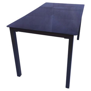 MID.YOU, MID.YOU Gartentisch , Gartentisch AUS ALU 140X80 , Metall, Glas , 140x73x80 cm , bronziert,farbig , platzsparend , 000657022402, MID.YOU Gartentisch , Gartentisch AUS ALU 140X80 , Schwarz , Metall, Glas , 140x73x80 cm , bronziert,farbig , platzsparend , 000657022402