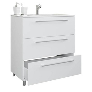 VCM, 2-tlg. Badmöbel Set 2-tlg. Badmöbel Set, MID.YOU Waschtischkombi 60 cm , Schubo , Weiss , Metall , 3 Schubladen , 60 cm , melaminharzbeschichtet,melaminharzbeschichtet,Nachbildung,Nachbildung , stehend , 000657025701