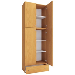 MID.YOU, MID.YOU Aktenschrank 70/200/39 cm , Lona , Buchefarben , Holzwerkstoff , 1 Schubladen , 70x200x39 cm , melaminharzbeschichtet,Nachbildung , 000657025107, VCM - XXL Büroschrank mit 5 Fächern und einer Schublade | moderner Aktenschrank Drehtüren Maße ca. H. 200 x B. 70 T. 39 cm ? Lona 5-Fach, One Size, Beige