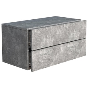 VCM, Holz Wandschublade Nachtschrank Wandboard Schublade Konsole Nachttisch Usal L 60 cm Holz Wandschublade Nachtschrank Wandboard Schublade Konsole Nachttisch Usal L 60 cm, VCM - Holz Wandschublade Nachtschrank Wandboard Schublade Konsole Nachttisch Usal L 60 cm, Beton-Optik