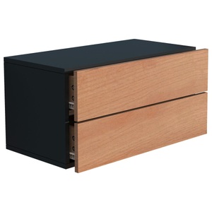 VCM, Holz Wandschublade Nachtschrank Wandboard Schublade Konsole Nachttisch Usal L 60 cm Holz Wandschublade Nachtschrank Wandboard Schublade Konsole Nachttisch Usal L 60 cm, VCM - Holz Wandschublade Nachtschrank Wandboard Schublade Konsole Nachttisch Usal L 60 cm, Anthrazit / Honig-Eiche