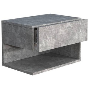 VCM, Holz Wandschublade Nachtschrank Wandboard Schublade Konsole Nachttisch Usal XL 45 cm Holz Wandschublade Nachtschrank Wandboard Schublade Konsole Nachttisch Usal XL 45 cm, VCM - Nachtschrank | Wandschublade Wandboard Nachttisch Maße ca. H. 30 x B. 45 T. 32 cm Usal XL cm, 45cm, Beton-Optik