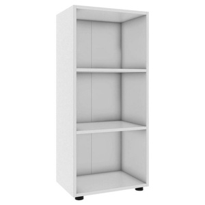 VCM, Holz Büro Stand Regal Bücher Ordner Aktenregal Ordnerregal Bücherregal Ulas 3f Holz Büro Stand Regal Bücher Ordner Aktenregal Ordnerregal Bücherregal Ulas 3f, Aktenregal Ulas, 3 Ordnerhöhen, 2 Fachböden, für ca. 18 Ordner, B 490 x T 320 x H 1080 mm, Holz, weiss