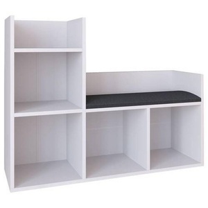 VCM, Holz Kinderregal Bücherregal Sitzbank Kinder Spielzeugregal Schuhregal Lelus Holz Kinderregal Bücherregal Sitzbank Kinder Spielzeugregal Schuhregal Lelus, VCM - Holz Kinderregal Bücherregal Sitzbank Kinder Spielzeugregal Schuhregal Lelus, 108cm, Weiss
