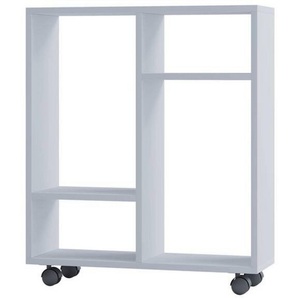 MID.YOU, MID.YOU Allzweckwagen , Dremala , Weiss , Holzwerkstoff , 60x65x20 cm , melaminharzbeschichtet,Nachbildung , 000657032801, VCM - Holz Nischenschrank Regal Rollen Nischenregal Beistelltisch Raumteiler Dremala, 60 cm, Weiss