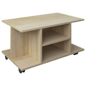 VCM, Holz Beistelltisch Findula Holz Beistelltisch Findula, MID.YOU Couchtisch in holzwerkstoff 80/40/40 cm , Findula , Honigeiche , 40x40 cm , melaminharzbeschichtet,Nachbildung , Stauraum, offenes Fach, einfacher Aufbau , 000657033302