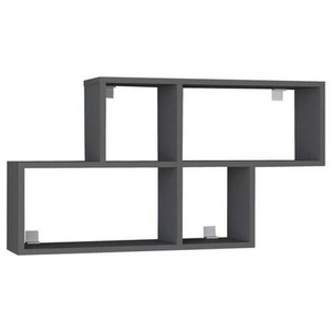 VCM, Holz Wandregal Hängeregal Regal Bücherregal Wandboard Deko Board Lusas Holz Wandregal Hängeregal Regal Bücherregal Wandboard Deko Board Lusas, VCM - Holzregal hängend | platzsparendes Regal Maße: H. 53 x B. 100 T. 20 cm| Elegantes Aufbewahrungsregal Bücherregal Wandboard -, 100cm, Anthrazit