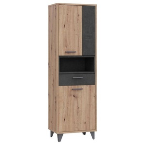 Carryhome, Carryhome Regal 59,8/192,5/41,5 cm dunkelgrau, eiche artisan , Raven , Kunststoff , 3 Fächer , 59.8x192.5x41.5 cm , Dekorfolie,Dekorfolie,Nachbildung,Nachbildung , Beimöbel erhältlich , 000687018827, Carryhome Regal 59,8/192,5/41,5 cm dunkelgrau, eiche artisan , Raven , Holzwerkstoff , 59.8x192.5x41.5 cm , Dekorfolie,Nachbildung , Typenauswahl , 000687018827