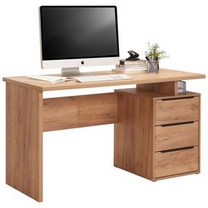Venda, Venda Schreibtisch 60/138/76 cm in eichefarben , Gapy , Metall , 138x76 cm , Dekorfolie,Nachbildung , 000778005402