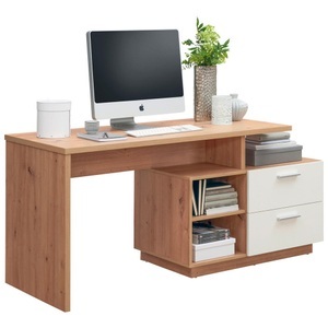 Xora, Xora Schreibtisch 166/65/75 cm in weiss, eichefarben , Arti -Top- , Kunststoff , 2 Schubladen , 65x75 cm , Dekorfolie,Nachbildung , Stauraum , 000778005501, Xora Schreibtisch 166/65/75 cm in weiss, eiche artisan , Arti -Top- , Kunststoff , 2 Schubladen , 65x75 cm , Dekorfolie,Nachbildung , Stauraum , 000778005501