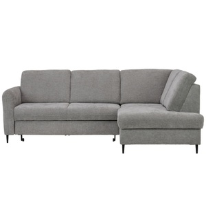 Carryhome, Carryhome Ecksofa in chenille grau , Rega , 241x184 cm , 000812008501