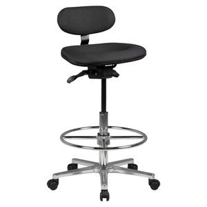 AMSTYLE, Amstyle Dreh-Hocker »Louis«, MID.YOU Bürohocker 60/83/60 cm , Louis , Schwarz , Textil , 60x83x60 cm , poliert,Webstoff , 000850013201