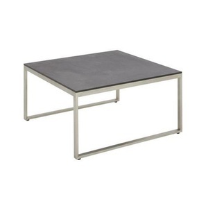 Amatio, Amatio Loungetisch , Girona , Edelstahlfarben, Dunkelbraun , Metall, Kunststoff , 76x43x76 cm , Bürstfinish,matt , 000060000437, Amatio Loungetisch 76/76/43 cm , Girona , Edelstahlfarben, Dunkelbraun , Metall, Kunststoff , 76x43 cm , Bürstfinish,matt , 000060000437