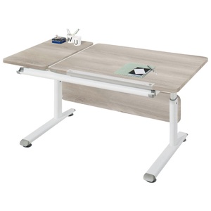 PAIDI, PAIDI - Schreibtisch DIEGO - Holzwerkstoff - eiche - 130/70/79 cm, Paidi Jugendschreibtisch 130/70/53-79 cm in weiss, eichefarben , Diego 130 Gt , Metall, Kunststoff, Holzwerkstoff , 70x53-79 cm , pulverbeschichtet,melaminharzbeschichtet,Nachbildung , höhenverstellbar , 000345018104