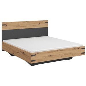 Rauch Möbel, Rauch Möbel Bett 180/200 cm in dunkelgrau, eiche artisan , Nevada , 180 cm , 000380035207, Rauch Möbel Bett 180/200 cm in dunkelgrau, eiche artisan , Nevada , Kunststoff, Holzwerkstoff , 180 cm , bedruckt,Nachbildung , 000380035207