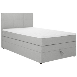 Welnova, Welnova Boxspringbett 120/200 cm in hellgrau , Eve , Textil , H5=hart ab ca.120kg , 120 cm , gepolstertes Kopfteil , 001408004022, Welnova Boxspringbett 120/200 cm in hellgrau , Eve , Textil , H5=hart ab ca.120kg , 120 cm , gepolstertes Kopfteil , 001408004022