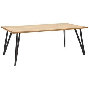 VALNATURA, VALNATURA - Esstisch PIANO - Holz - Wildeiche - 200/100/76 cm, Valnatura Esstisch in holz, metall 200/100/76 cm , Piano , Schwarz, Eichefarben , Wildeiche , massiv , 100x76 cm , Echtholz , In verschiedenen Grössen erhältlich , 001475016409
