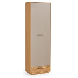 home24, home24 Garderobenschrank Loveno III, Novel Garderobenschrank 60/193/37 cm , Loveno , Taupe, Eichefarben , Holzwerkstoff , Eiche , furniert, massiv, teilmassiv , 60x193x37 cm , lackiert,Echtholz , Beimöbel erhältlich, Typenauswahl , 001529007315