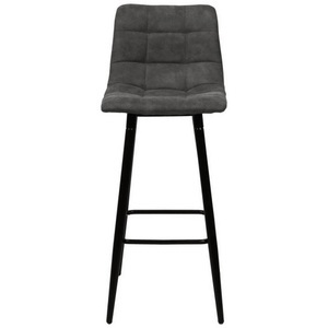 Carryhome, Carryhome Barhocker in metall, textil braun, schwarz , Rubi , 42x104x51 cm , pulverbeschichtet,Mikrofaser , 001125004006, Carryhome Barhocker in metall, textil grau, schwarz , Rubi , 42x104x51 cm , pulverbeschichtet,Mikrofaser , 001125004006