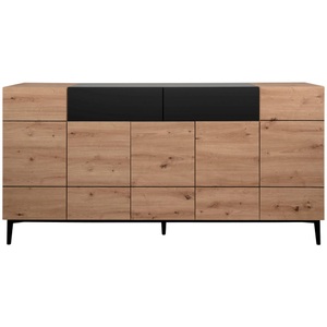 MID.YOU, MID.YOU Sideboard 180/90/42 cm , Nola 003054 , Schwarz, Eichefarben , Holzwerkstoff , 180x90x42 cm , foliert,Nachbildung , 002478015304, MID.YOU Sideboard 180/90/42 cm , Nola 003054 , Schwarz, Eichefarben , Holzwerkstoff , 180x90x42 cm , foliert,Nachbildung , 002478015304
