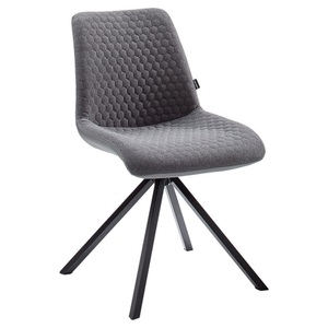 Livetastic, Livetastic Stuhl in textil grau , Laura , 48x87x58 cm , pulverbeschichtet,Flachgewebe,Lederlook , 002948000201, Livetastic Stuhl in flachgewebe , Laura , Grau , Textil , 48x87x58 cm , pulverbeschichtet,Flachgewebe,Lederlook , 002948000201