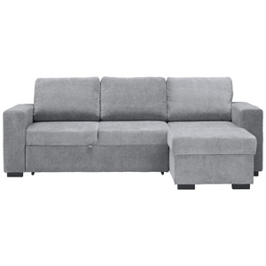 Carryhome, Carryhome Ecksofa in velours grau , Tamara , Textil , Uni , 244x157 cm , matt,Velours , Liegefunktion, seitenverkehrt erhältlich, Schlafen auf Sitzhöhe , 002991002101, Carryhome Ecksofa in velours grau , Tamara , Textil , Uni , 244x157 cm , matt,Velours , Liegefunktion, seitenverkehrt erhältlich, Schlafen auf Sitzhöhe , 002991002101