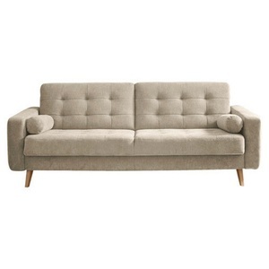 MID.YOU, MID.YOU Schlafsofa in holzwerkstoff sandfarben , Fjord , 222x86x90 cm , Nachbildung , 002220030909, MID.YOU Schlafsofa in textil, holzwerkstoff sandfarben , Fjord , 222x86x90 cm , Velours,Nachbildung , 002220030909