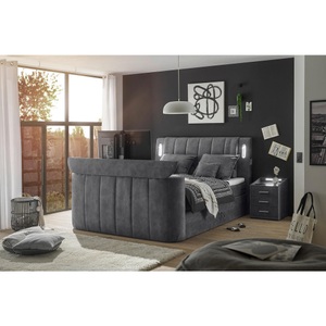 MID.YOU Boxspringbett 180/200 cm in anthrazit , Dallas 6 , 180 cm , 002220049302