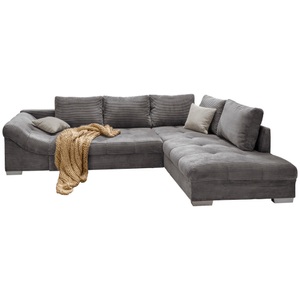 Livetastic, Livetastic Ecksofa in kord grau , Alvito , 298x202 cm , 002310006711