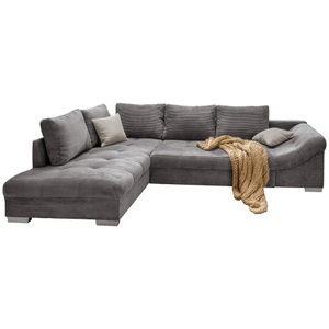 Livetastic, Livetastic Ecksofa in kord grau , Alvito , 298x202 cm , 002310006717