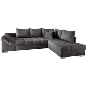 MID.YOU, MID.YOU Eckschlafsofa in anthrazit textil , Alvito , Buche , 298x202 cm , Mikrofaser , Liegefunktion, Rücken echt, Armteil links , 002310006729, MID.YOU Eckschlafsofa in anthrazit textil , Alvito , Buche , 298x202 cm , Mikrofaser , Liegefunktion, Rücken echt, Armteil links , 002310006729