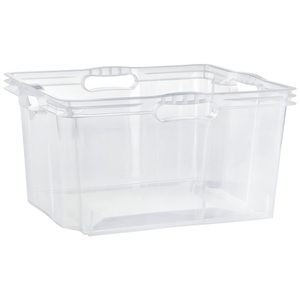 CONFORAMA, Aufbewahrungsbox FRANZ durchsichtig 43x35x23cm, XXXLutz Aufbewahrungsbox 43/35/23 cm , 1027400100000 , Transparent , Kunststoff , 1 Fächer , 35x23 cm , glänzend , Deckel, stapelbar , 003556018501