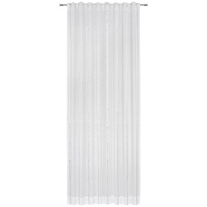 JOOP!, Fertig-Gardine Bond, Weiß-Natur, Joop! Fertigvorhang transparent , J-Bond 70773-001-130-250 , Naturfarben, weiss , Textil , Uni , 130 cm , für Stange und Schiene geeignet , 003021094501