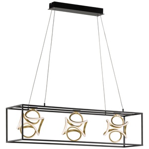 FISCHER&HONSEL GMBH, LED-Hängeleuchte Gesa mit Metallkäfig, LED-Hängeleuchte Gesa mit Metallkäfig, dreiflammig