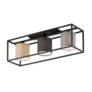 FISCHER & HONSEL, Deckenlampe Isko mit drei Stoffschirmen, Deckenlampe Isko mit drei Stoffschirmen