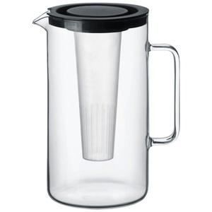 Novel, Novel Glaskrug , 107 027 021 , Klar, Schwarz , Glas , 2500 ml , klar , Ausgiesser, Siebeinsatz, Eiseinsatz , 003280023801, Novel Glaskrug , 107 027 021 , Klar, Schwarz , Glas , 2500 ml , 25.2 cm , klar , Ausgiesser, Siebeinsatz, Eiseinsatz , 003280023801