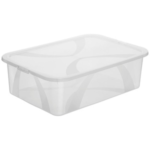 Rotho, ROTHO - Aufbewahrungsbox ARCO - Kunststoff - transparent - 39.2/51.7/16.6 cm, Rotho Arco Aufbewahrungsbox 29l mit Deckel, Kunststoff (PP) BPA-frei, transparent