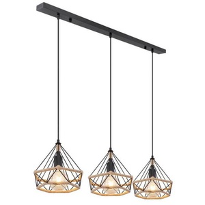 mutoni light, Hängeleuchte Ulleu Metall schwarz matt 3xE27, Hängeleuchte Ulleu Metall schwarz matt 3xE27