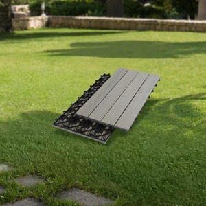 Ambia Garden, Ambia Garden Terrassenfliese , Wpc-Fliese , Eichefarben, Beige , Holzwerkstoff , 60x2.4x30 cm , Relief,Nachbildung , rutschfest, UV-beständig , 004954000202, Ambia Garden - Terrassenfliese Adina - grau - Holzwerkstoff/Polypropylen/ - 30/60 cm