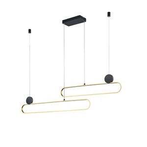 Trio Lighting, LED-Hängeleuchte Grant, dimmbar, CCT, messing, LED-Hängeleuchte Grant, dimmbar, CCT, messing
