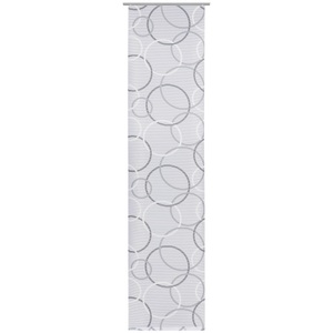Novel, Novel Flächenvorhang in grau, weiss , Amira , Textil , Kreise , 60x255 cm , mit Flauschband, Öffnung für Beschwerungsstab, ohne Technik , 006595011001, Novel Flächenvorhang in grau, weiss , Amira , Textil , Kreise , 60x255 cm , mit Flauschband, Öffnung für Beschwerungsstab, ohne Technik , 006595011001