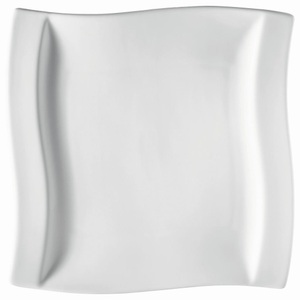 Novel, Novel Dessertteller 21,8/21,8 cm , Swing , weiss , Keramik , Wellen , 21.8x21.8 cm , glänzend , 0075790010