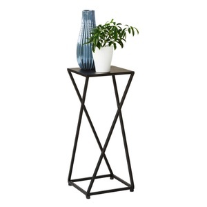 Landscape, Landscape Blumenständer in metall , Selma , Schwarz , 25x60x25 cm , pulverbeschichtet , 008443001602, Landscape Blumenständer in metall 25/25/60 cm , Selma , Schwarz , 25x60 cm , pulverbeschichtet , 008443001602