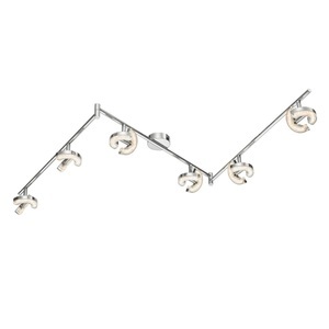 Novel, Novel Led-strahler , C50447-6l , Chromfarben , Metall, Kunststoff , 11x180 cm , verchromt, lackiert,matt, Hochglanz , 008227081905, Novel Strahler , C50447-6L , Weiss , Metall, Kunststoff , Uni , 11 cm , verchromt, lackiert,matt , drehbar, schwenkbar , 008227081905