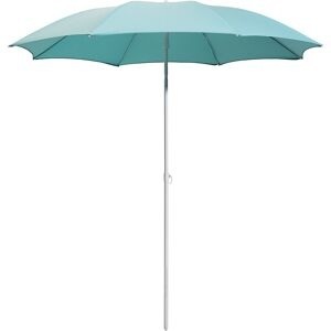 undefined, Sonnenschirm, rundes Design, Ø 2000 mm, Gestell weiß, himmelblau