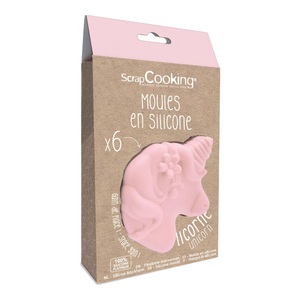 Scrap Cooking, 6 Einzelne Silikonformen Einhorn, 6 Einzelne Silikonformen Einhorn